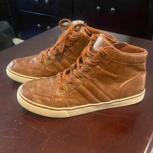 Cat & Jack shoes faux leather lace up zip up boots